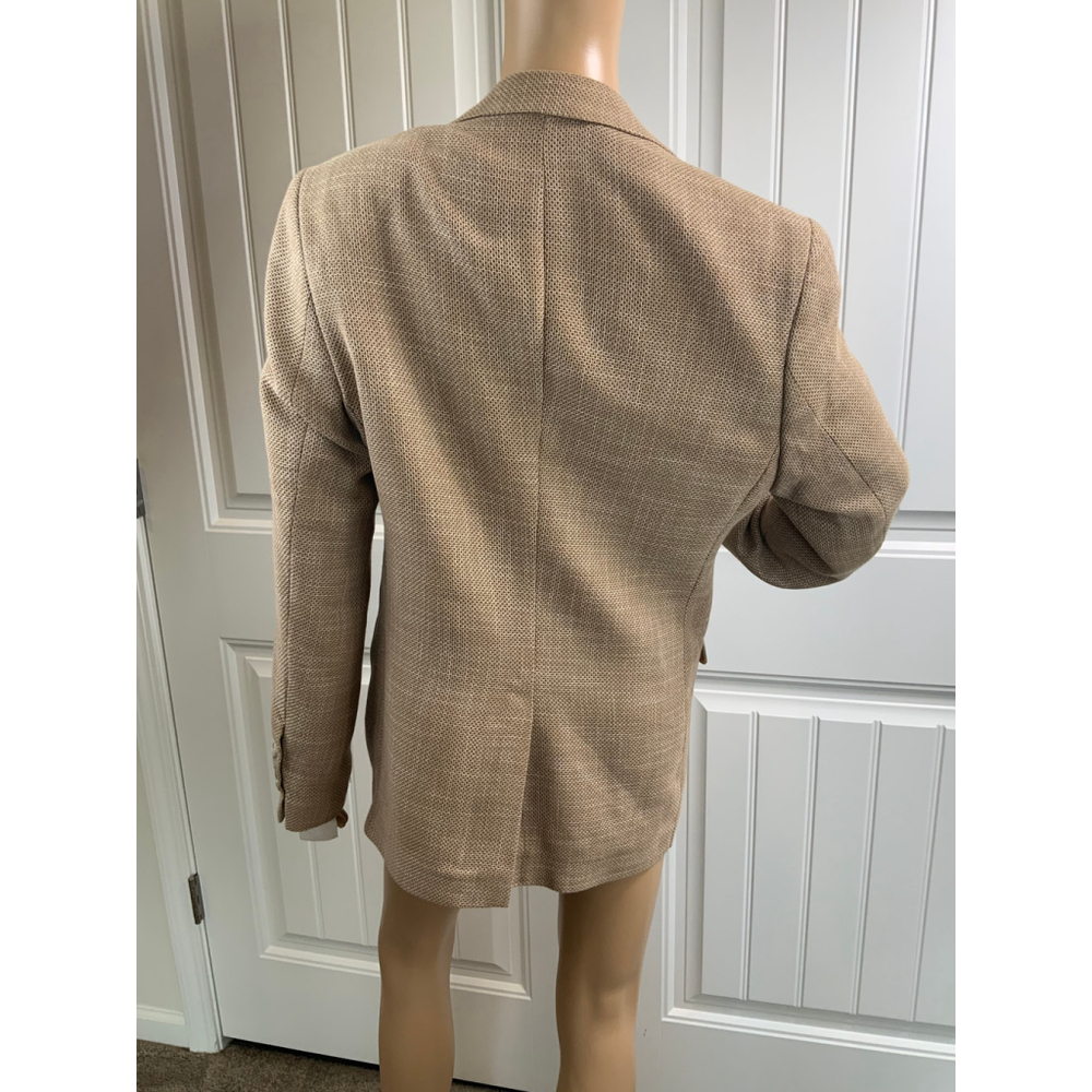 Xram Women's Tan Blazer Med Notched Lapel Office Business Preppy Light Academia - Picture 11 of 16